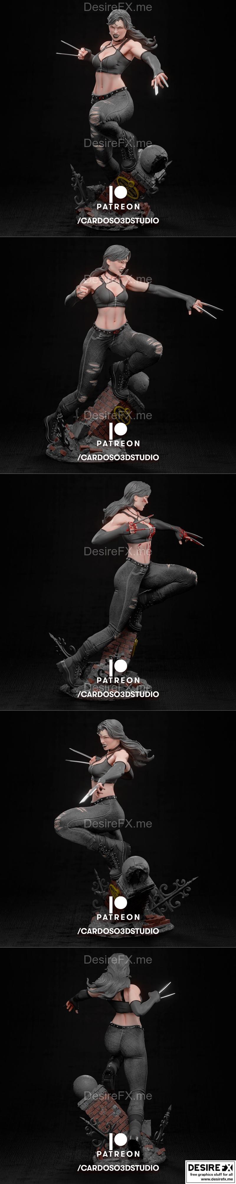 X-23 3D打印雕像模型|X-23 statue – 3D Print Model STL