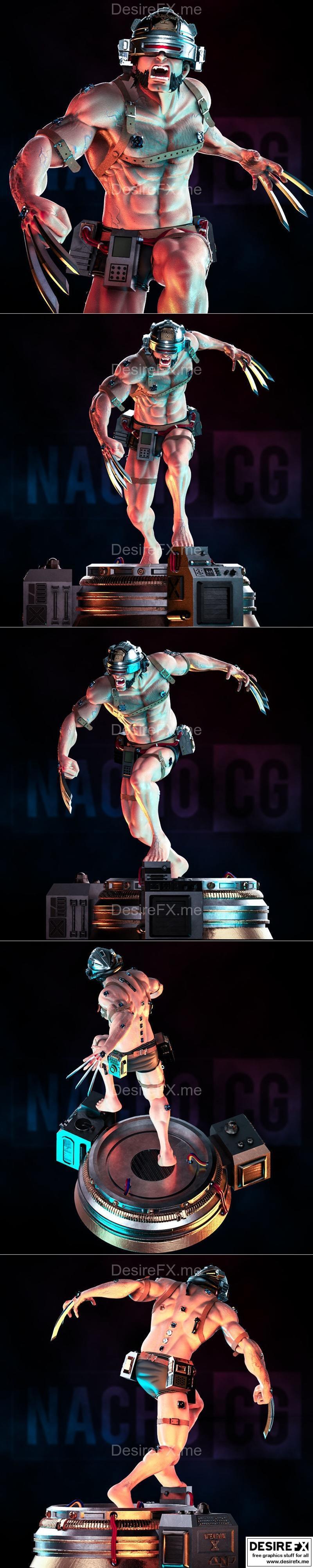 X战警武器X款洛根3D打印模型|Fan Art Wolverine Weapon X Statue – 3D Print Model STL