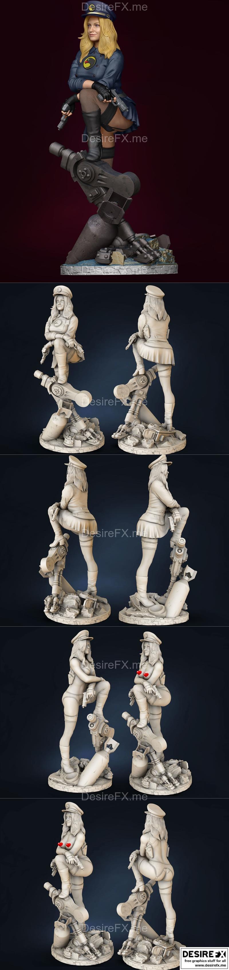 Lady Blackhawk DC 3D打印模型|Lady Blackhawk DC – 3D Print Model STL