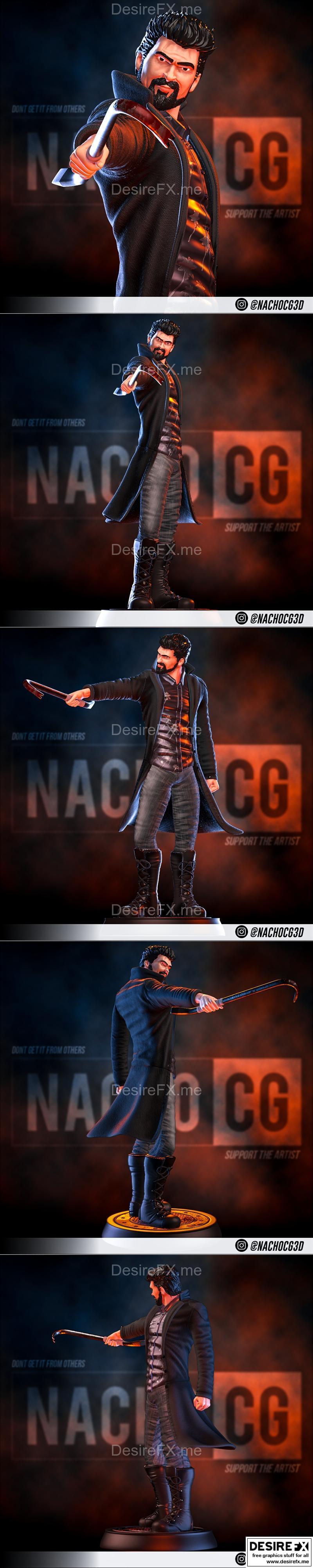 《剧集《男孩们》中比利·巴特勒3D打印雕像模型》|Fan Art – Billy Butcher from The Boys – Statue – 3D Print Model STL