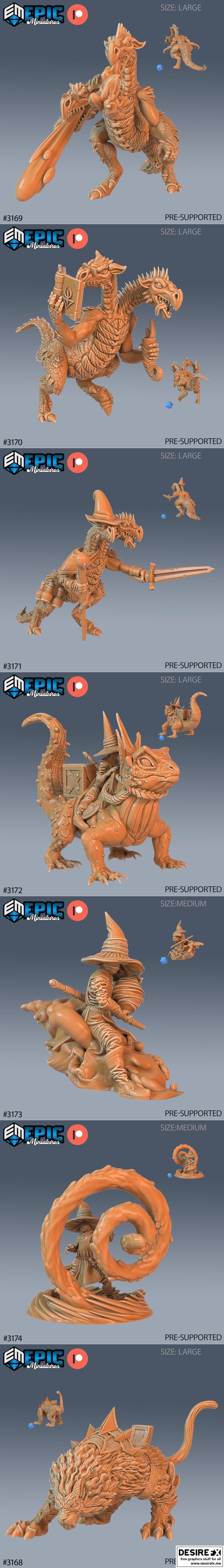 史诗迷你模型——龙之统治来袭——3D打印模型|Epic Miniatures – Dragons Reign incoming – 3D Print Model STL