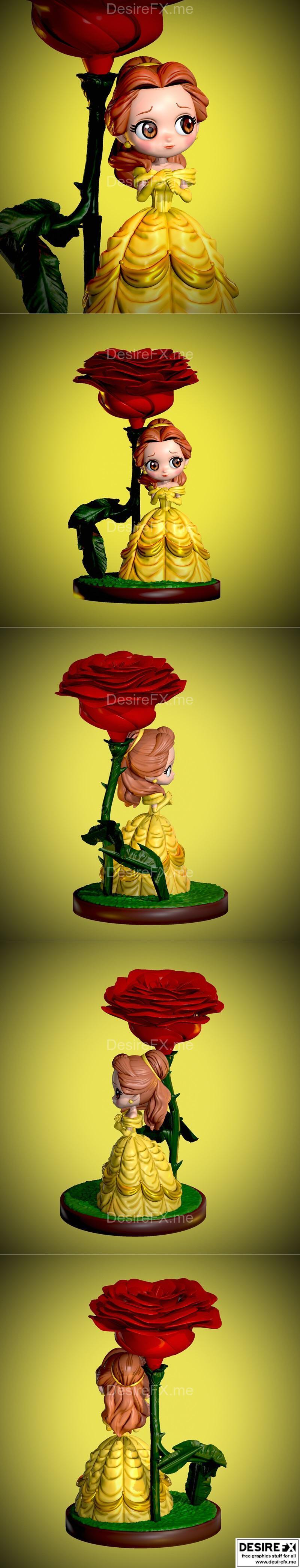 Bella Q Posket迪士尼 3D打印模型|Bella Q Posket Disney – 3D Print Model STL