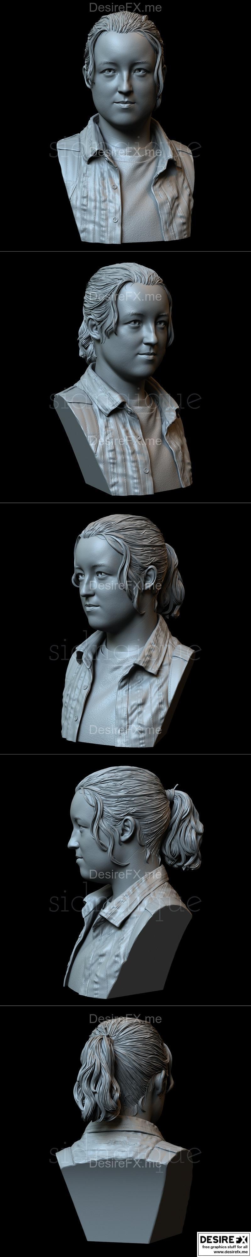 Ellie bust 3D打印模型|Ellie Bust – 3D Print Model STL