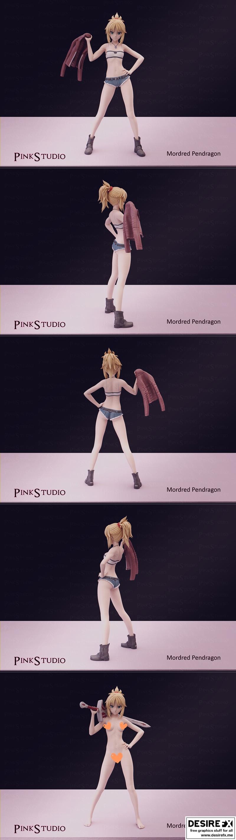 Pink Studio - 墨尔德·彭德拉贡 - 3D打印模型|Pink Studio – Mordred Pendragon – 3D Print Model STL