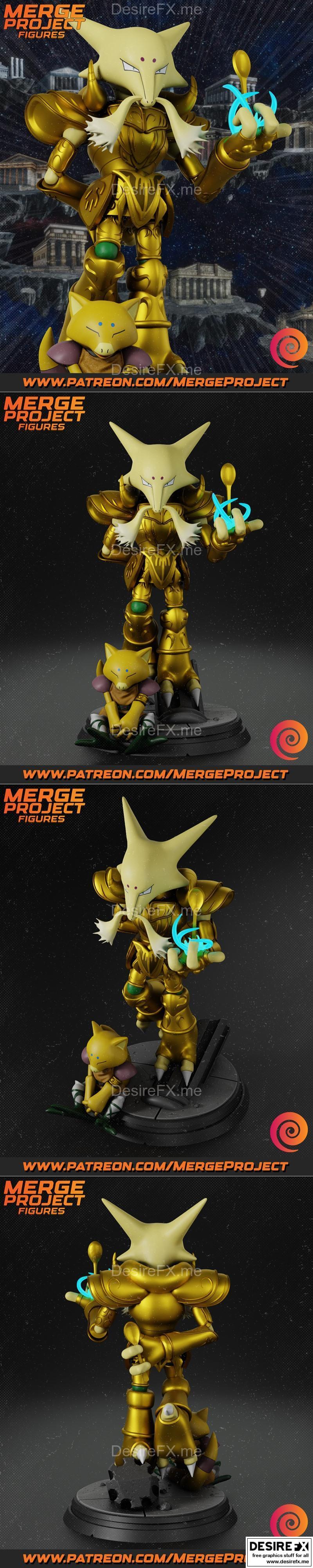 阿拉卡兹姆·艾瑞斯 3D打印模型|Alakazam Aries – Merge Project – 3D Print Model STL