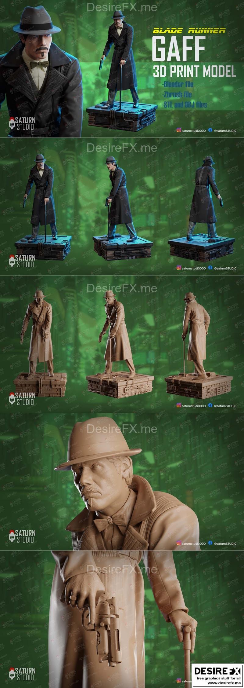 萨尔特工作室 - 飞行侠 - 3D打印模型|Saturn Studio – Gaff Bladerunner – 3D Print Model STL