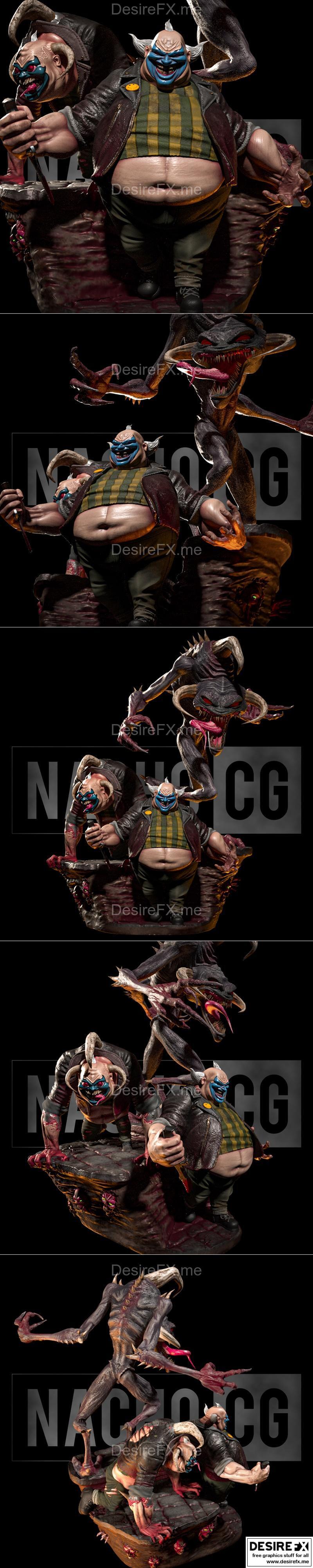 Spawn角色克朗-维拉托者3D打印模型|Clown-Violator from Spawn – 3D Print Model STL