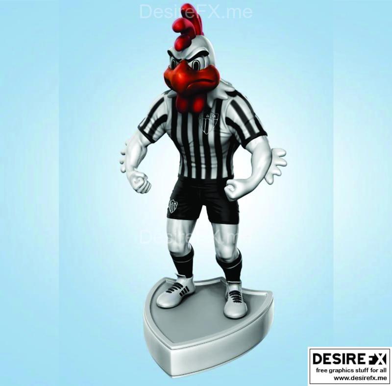 Galo 3D打印模型|Mascote Galo – 3D Print Model STL