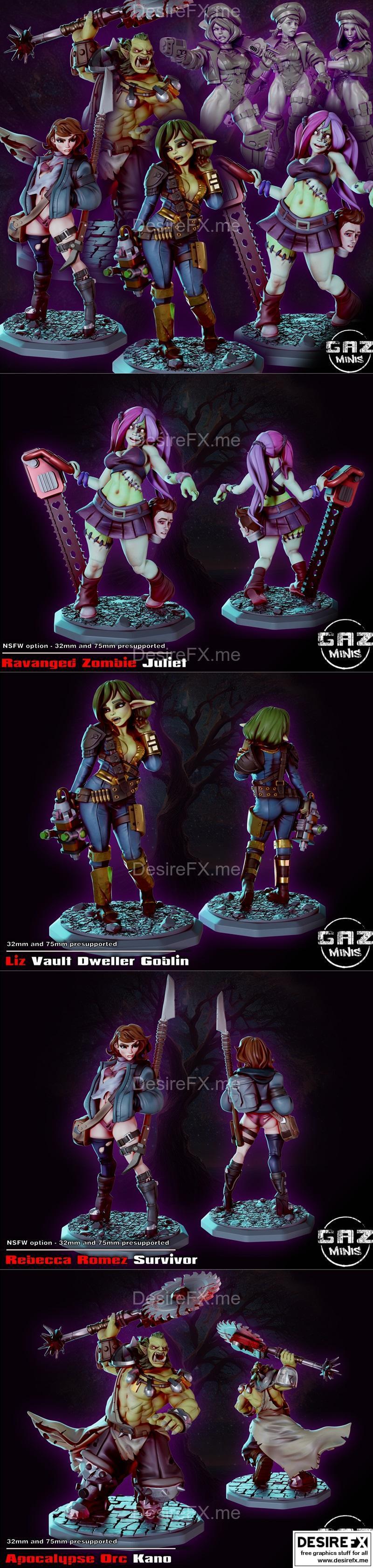 末日风情： apocalypse 3D打印模型|Pin-Ups of the Apocalypse June 2023 – 3D Print Model STL