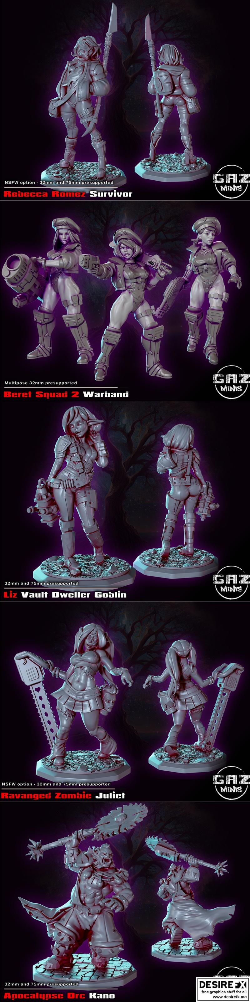 末日风情： apocalypse 3D打印模型|Pin-Ups of the Apocalypse June 2023 – 3D Print Model STL