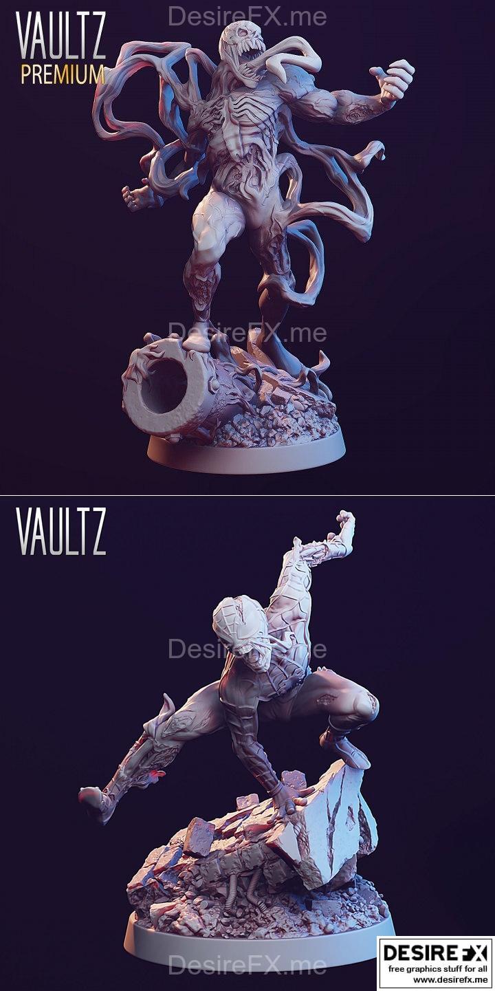 僵尸蜘蛛侠与毒液僵尸 3D打印模型|Zombie-Spiderman and Venom Zombie – 3D Print Model STL