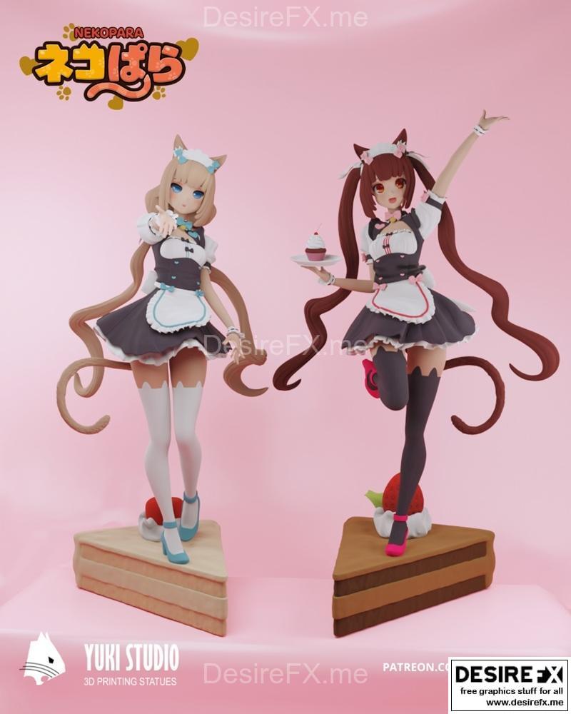 Yuki Studio - 巧克力与香草 - 3D打印模型|Yuki Studio – Chocola and Vanilla – 3D Print Model STL