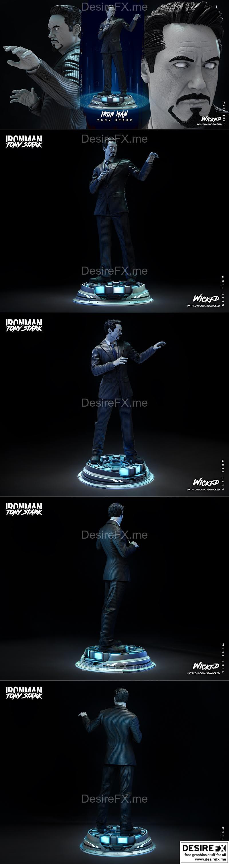 WICKED钢铁侠3D打印模型|WICKED – Tony Stark Statue – 3D Print Model STL