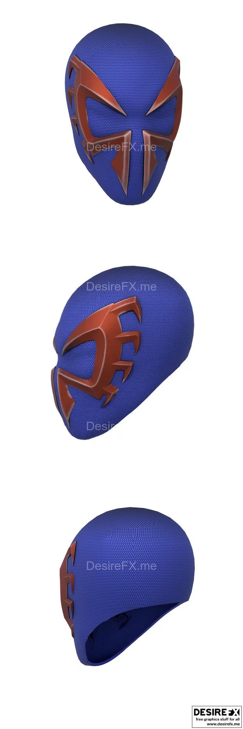 2099年蜘蛛侠3D打印头盔模型|Spider man 2099 Cosplay Helmet – 3D Print Model STL