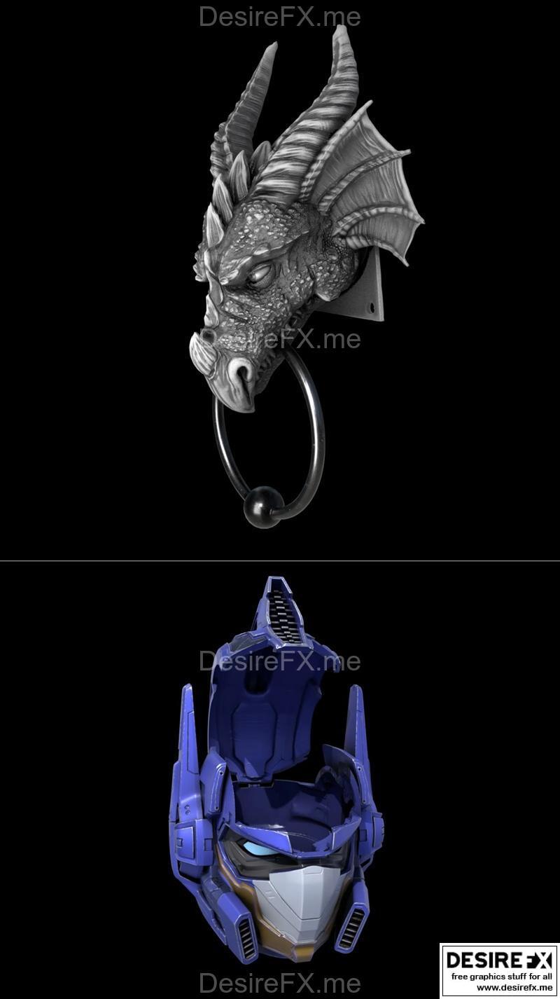 变形金刚 popcorn桶 3D打印模型|Optimus Prime Popcorn Bucket and Dragon Head Door Knocker – 3D Print Model STL