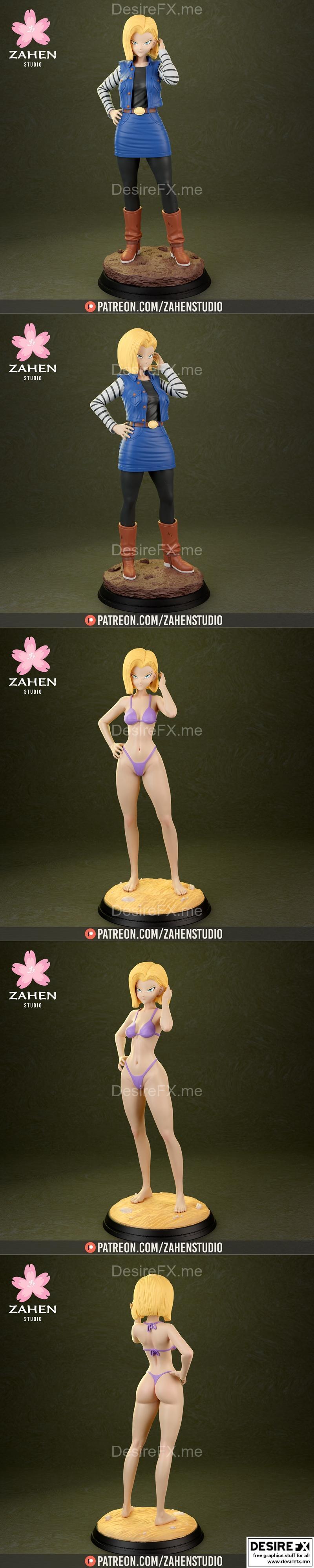 Android18 3D打印模型 STL|Android18 – Zahen Studio – 3D Print Model STL