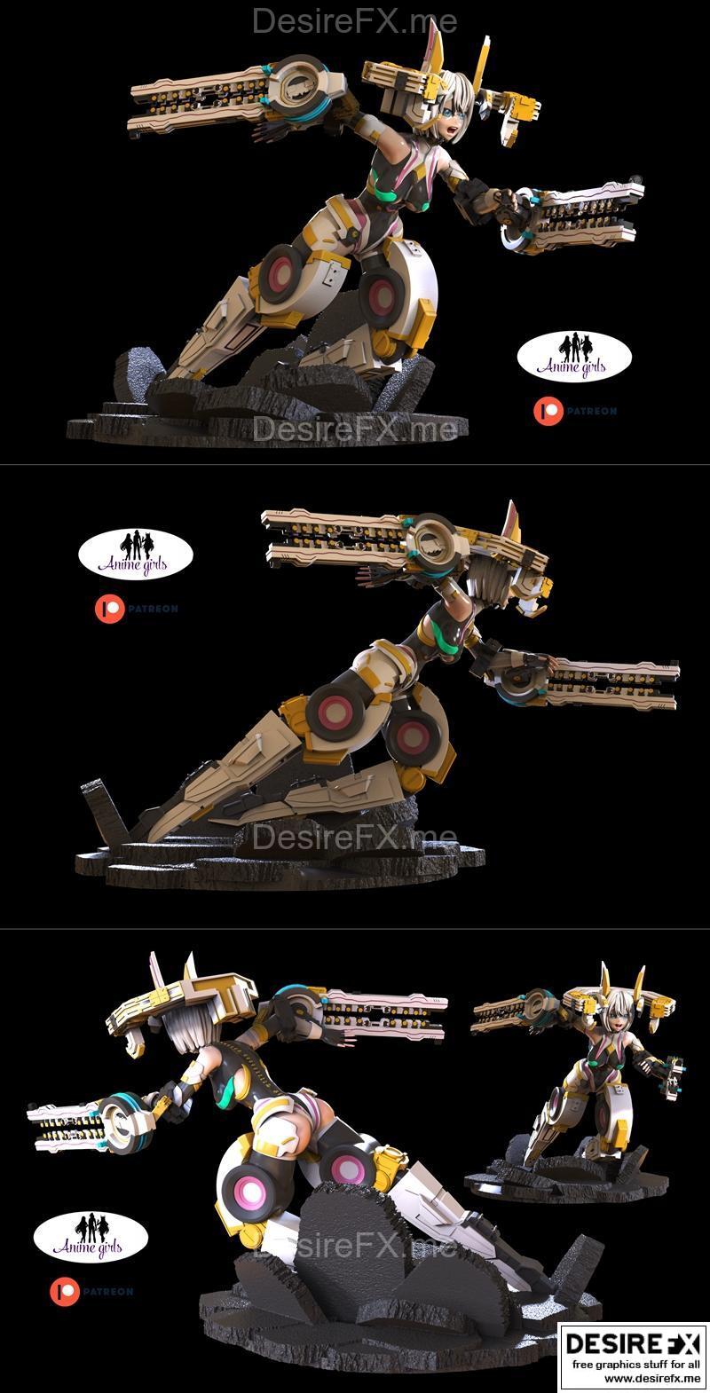 Megan Mecha Girls 3D打印模型|Megan Mecha Girls – 3D Print Model STL