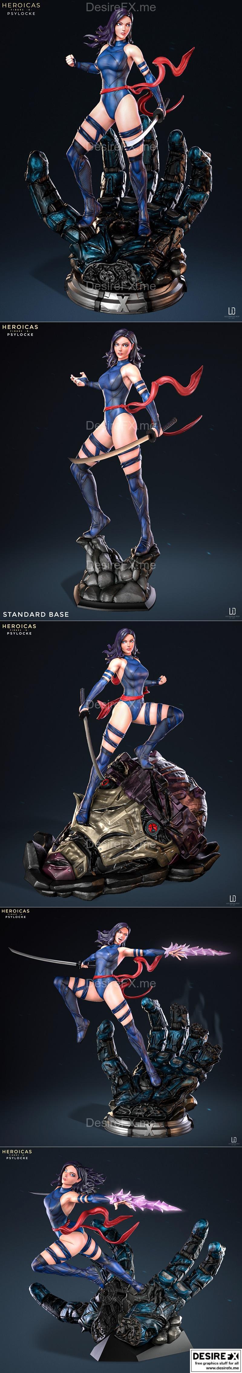Psylocke 3D打印模型|Heroicas – Figure 6 – Psylocke – 3D Print Model STL