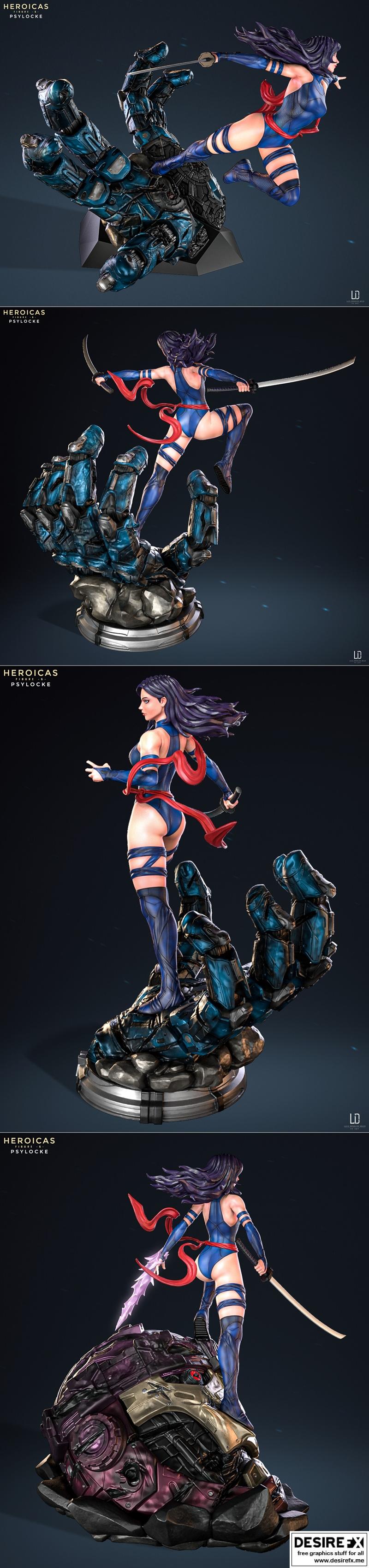 Psylocke 3D打印模型|Heroicas – Figure 6 – Psylocke – 3D Print Model STL