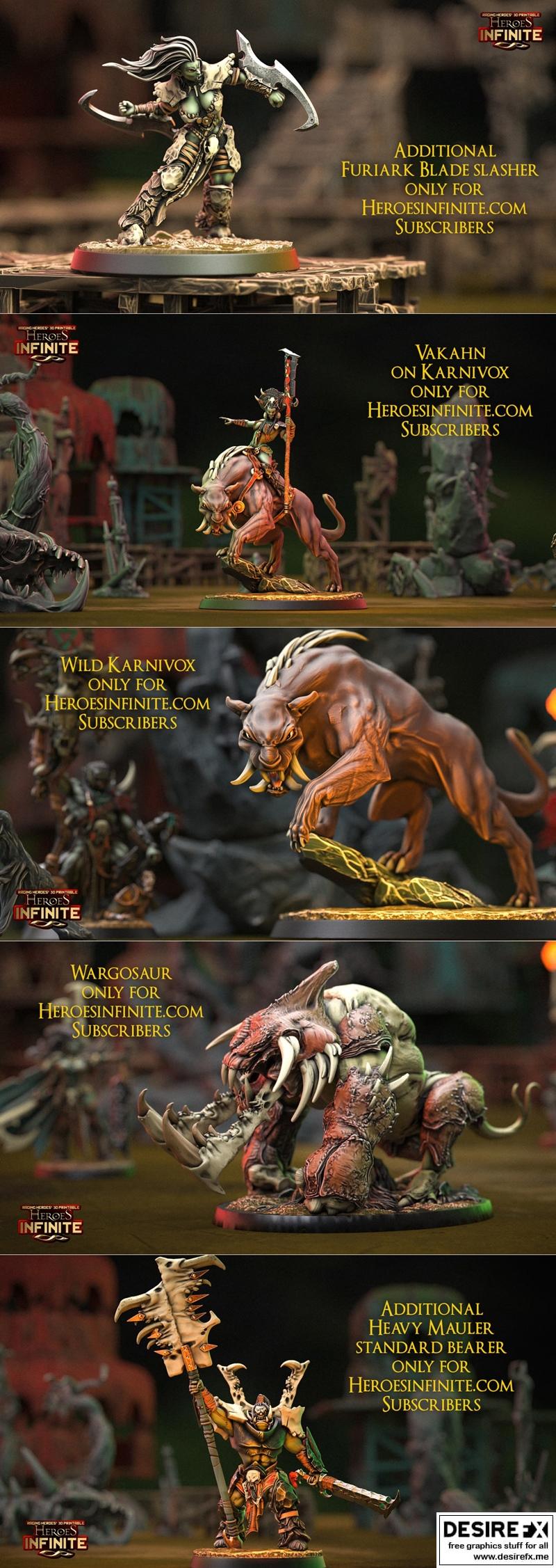 黑沼野蛮奥克族 3D打印模型|Heroes Infinite – Wild Orcs of the Black Moors June 2023 – 3D Print Model STL