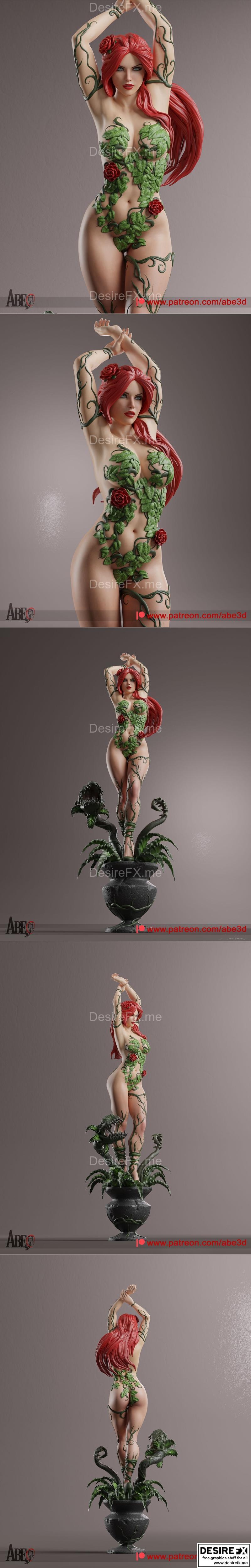 毒藤女 - Abe3D - 3D打印模型|Poison Ivy – Abe3D – 3D Print Model STL