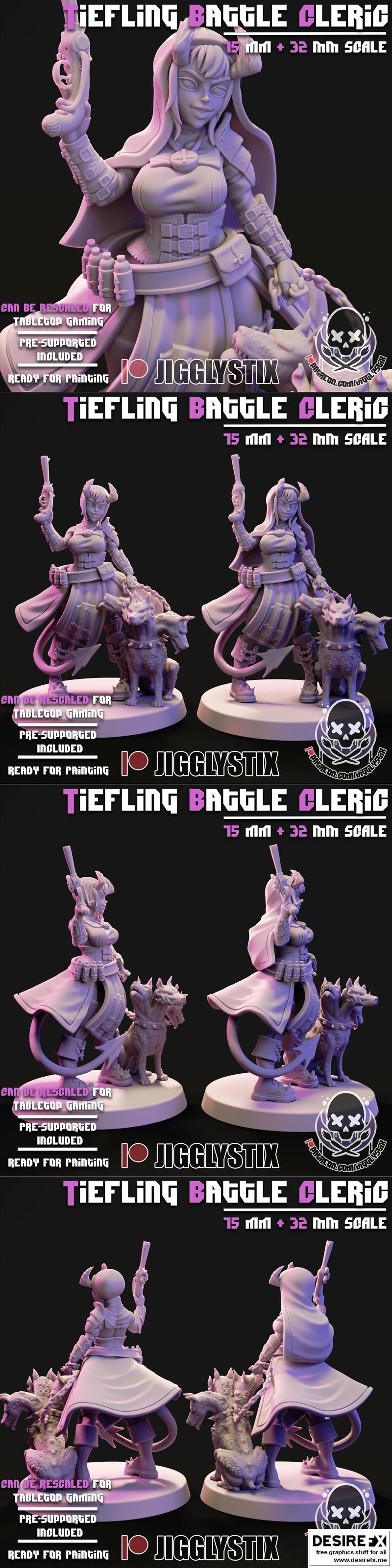 恶魔修女猎手——Jigglystix——3D打印模型|Demon Nun Huntress – Jigglystix – 3D Print Model STL