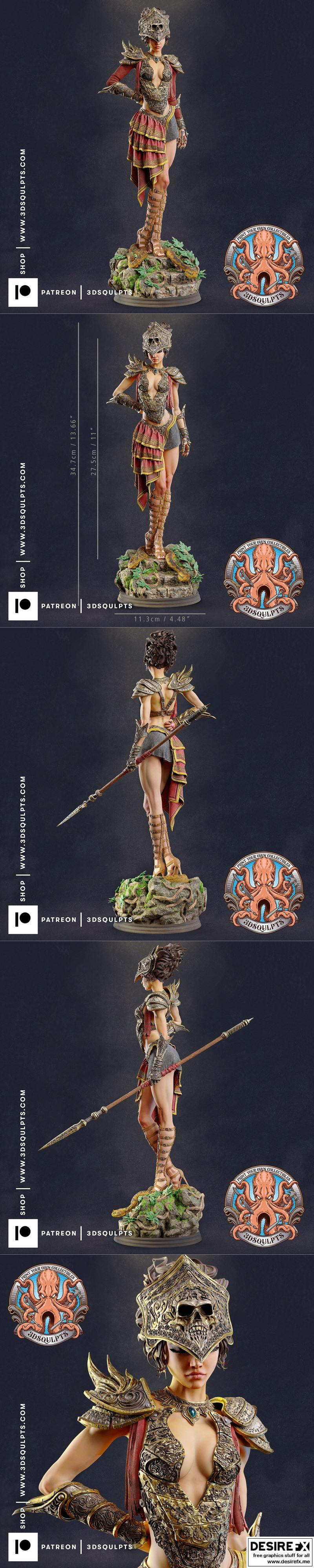 3D打印模型：珀耳塞福涅角色雕塑|3dsqulpts – Persephone – 3D Print Model STL