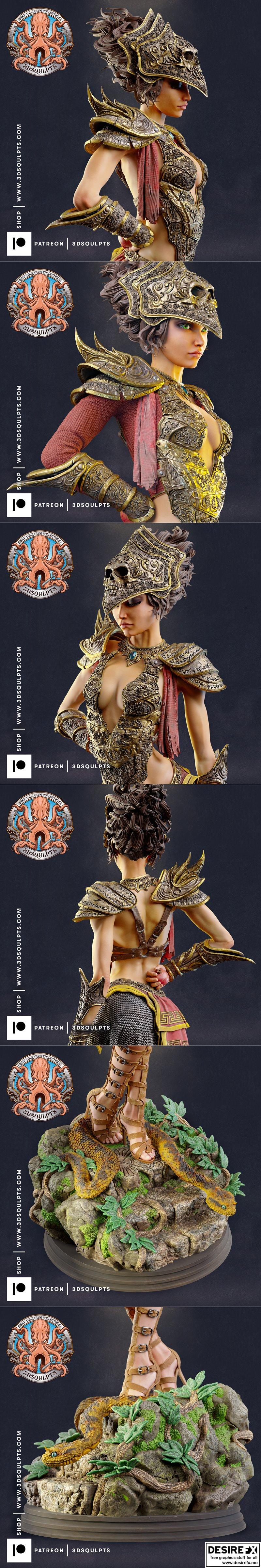 3D打印模型：珀耳塞福涅角色雕塑|3dsqulpts – Persephone – 3D Print Model STL
