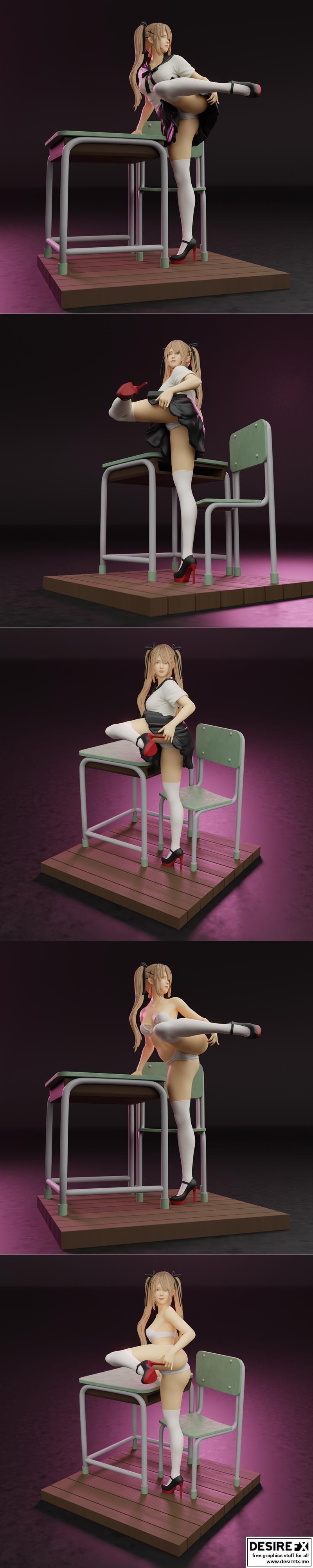 Miyo Studio旗下3D打印模型：Marie Rose角色精摹版|Miyo Studio – Marie Rose – 3D Print Model STL