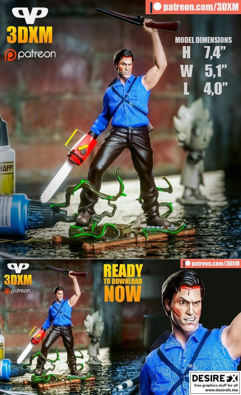 恶灵大学 3D打印模型|Ash Evil Dead – 3D Print Model STL