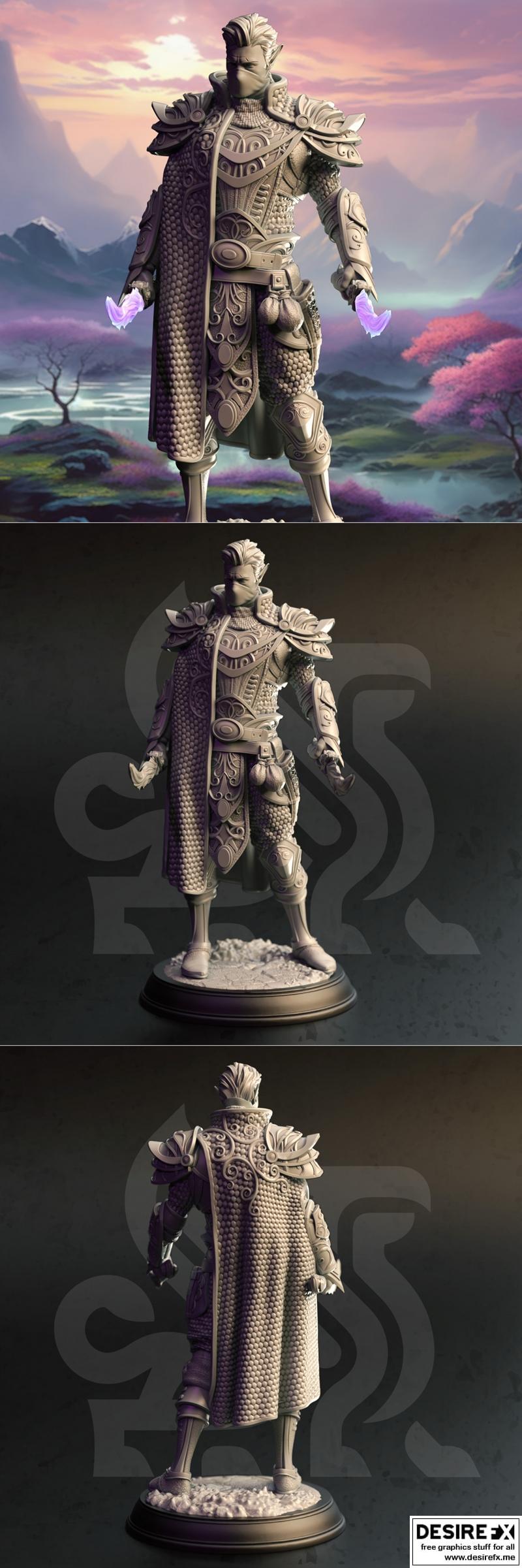 高精灵法师间谍——埃瑞斯提亚——3D打印模型|High Elf Arcane Trickster – Erestian – 3D Print Model STL