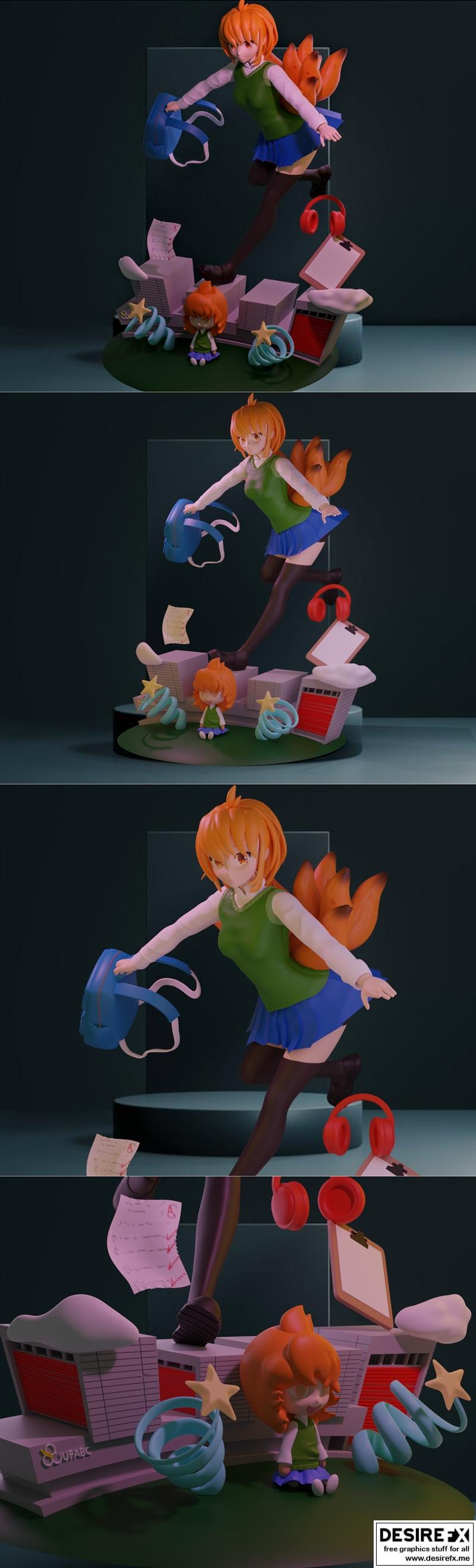 UFABC动漫角色3D打印模型|Ani-chan figure UFABC – 3D Print Model STL