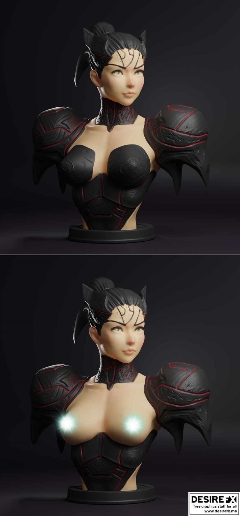 Miyo Studio旗下3D打印模型：Cygirl角色精修版|Miyo Studio – Cygirl – 3D Print Model STL