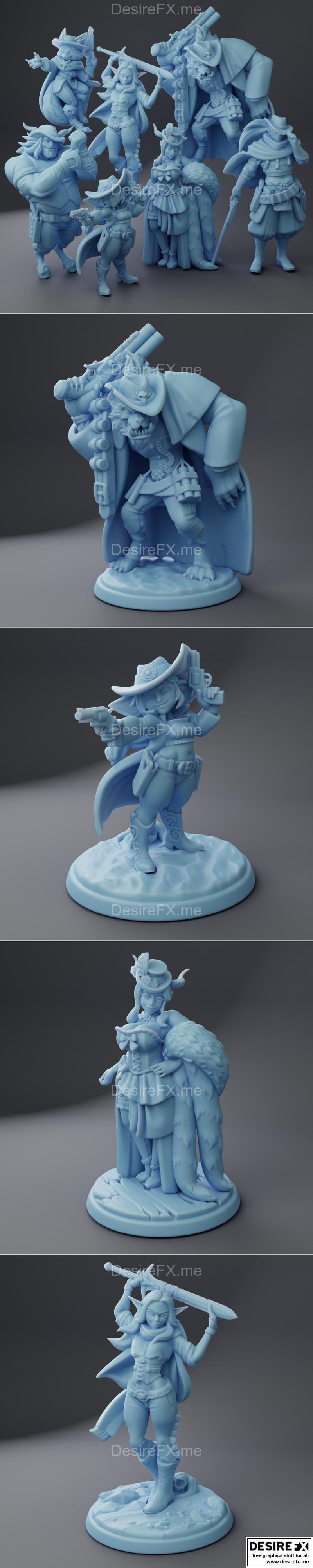 双女神迷你模型 2023年6月 3D打印STL文件|Twin Goddess Miniatures June 2023 – 3D Print Model STL