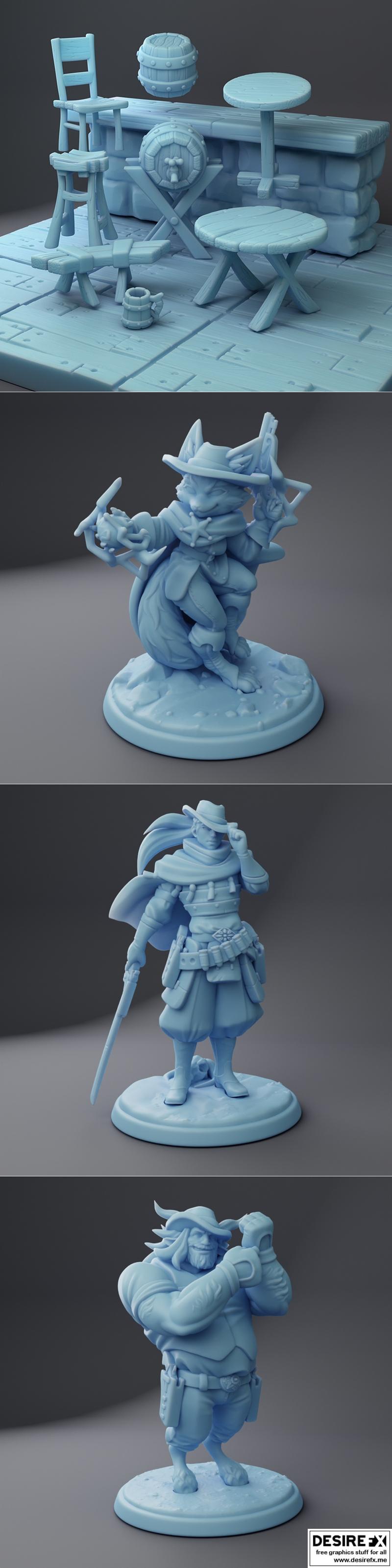 双女神迷你模型 2023年6月 3D打印STL文件|Twin Goddess Miniatures June 2023 – 3D Print Model STL