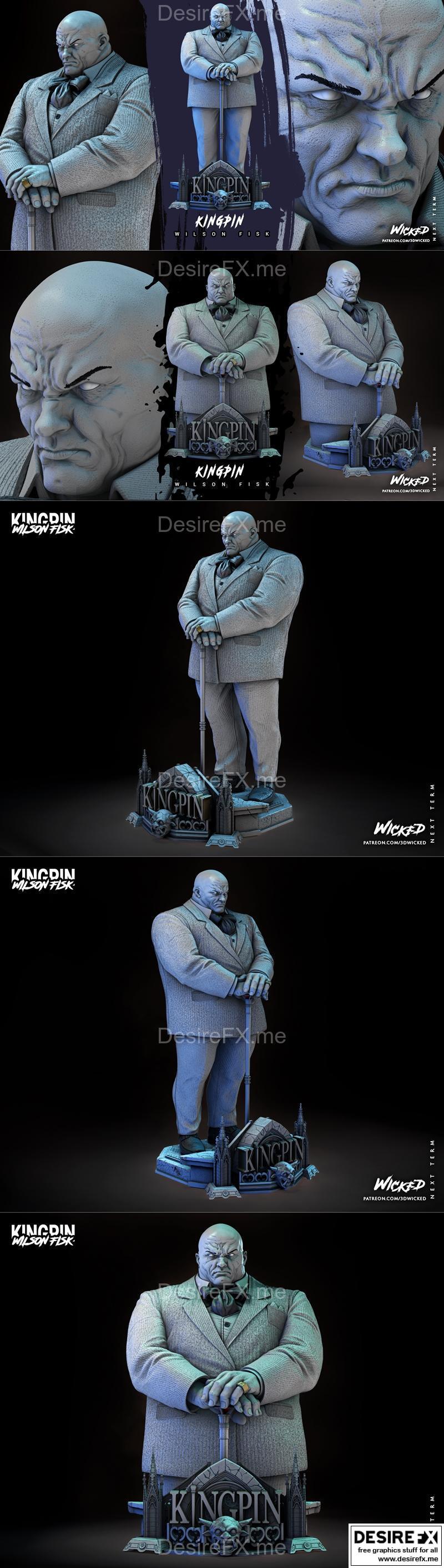 WICKED国王之眼3D打印雕像模型|WICKED – Kingpin Statue and Bust – 3D Print Model STL