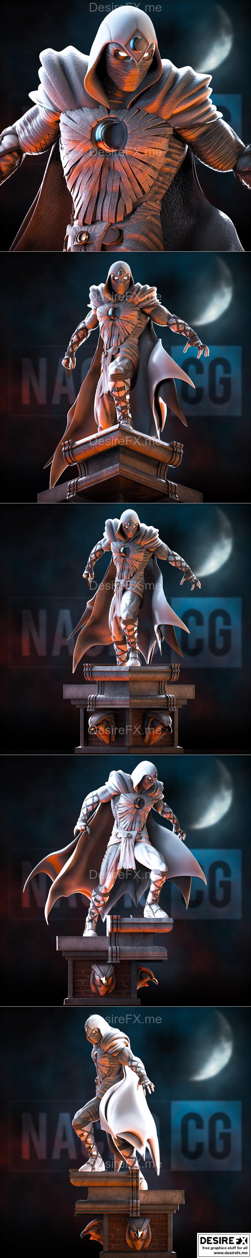 月光骑士 3D打印模型|Fan Art Moon Knight – 3D Print Model STL