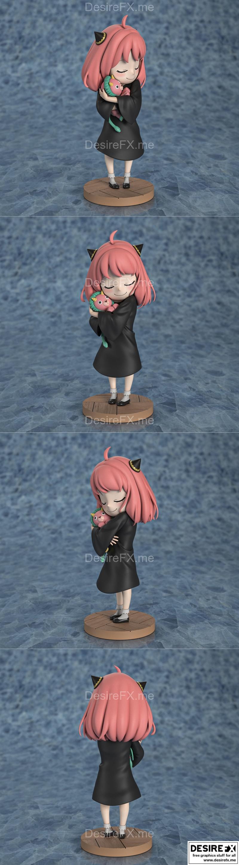 《间谍家族》安娜·福尔杰 3D打印模型|Anya Forger from Spy x Family – 3D Print Model STL