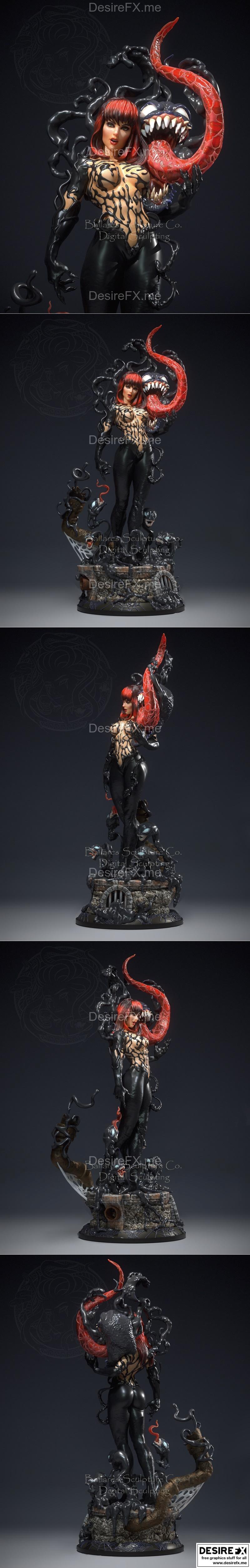 Creative Geek MB 3D打印模型：She Venom角色雕塑|She Venom by Creative Geek MB – 3D Print Model STL