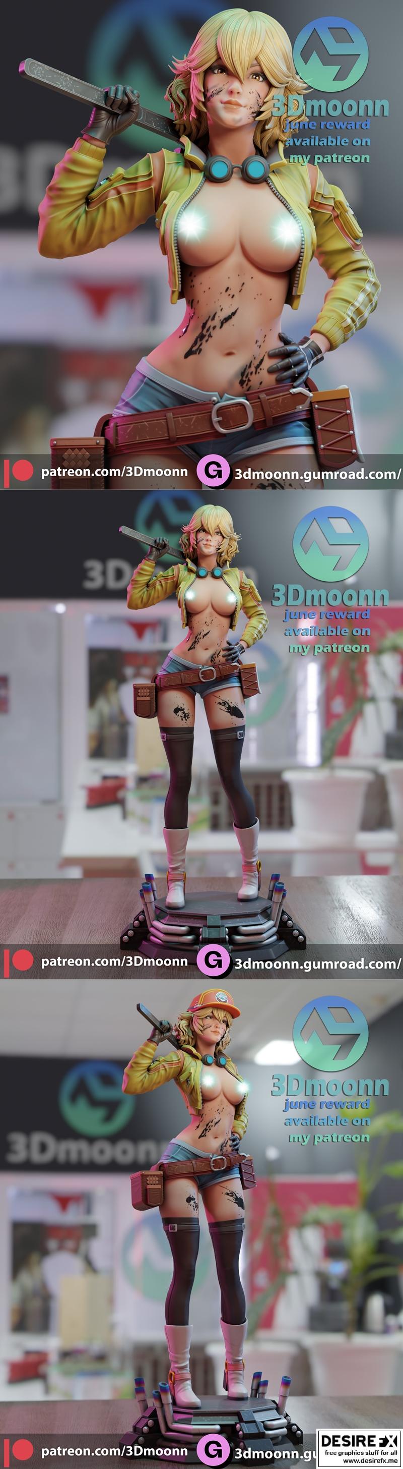 最终幻想3D打印模型 - Cindy|Cindy Final Fantasy – 3Dmoonn – 3D Print Model STL