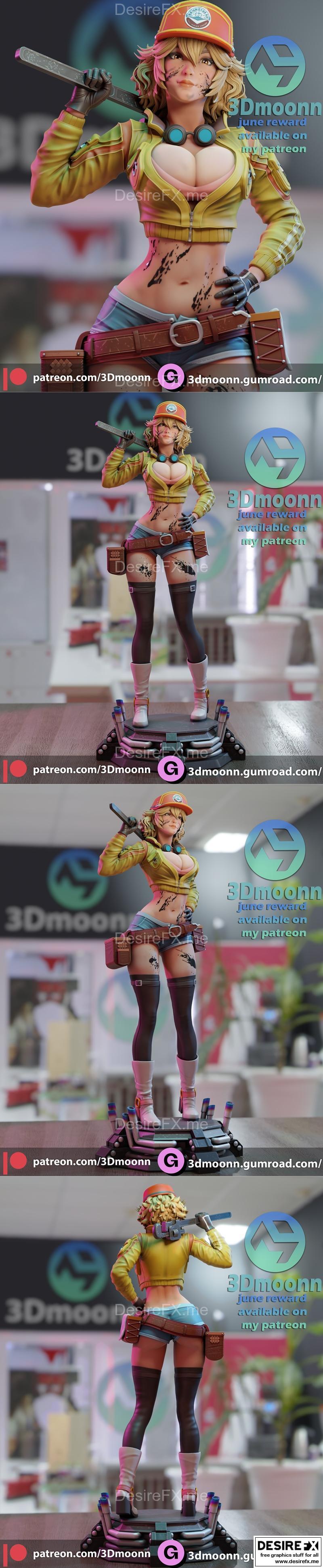 最终幻想3D打印模型 - Cindy|Cindy Final Fantasy – 3Dmoonn – 3D Print Model STL