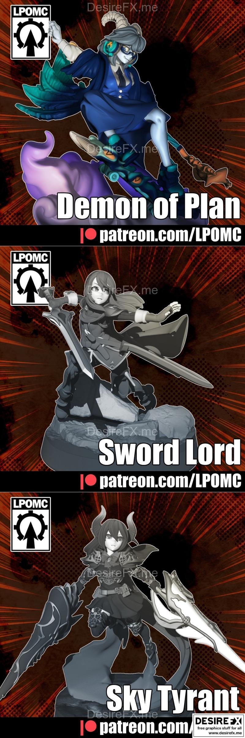 LPOMC迷你模型六月2023款 3D打印STL模型|LPOMC Miniatures June 2023 – 3D Print Model STL