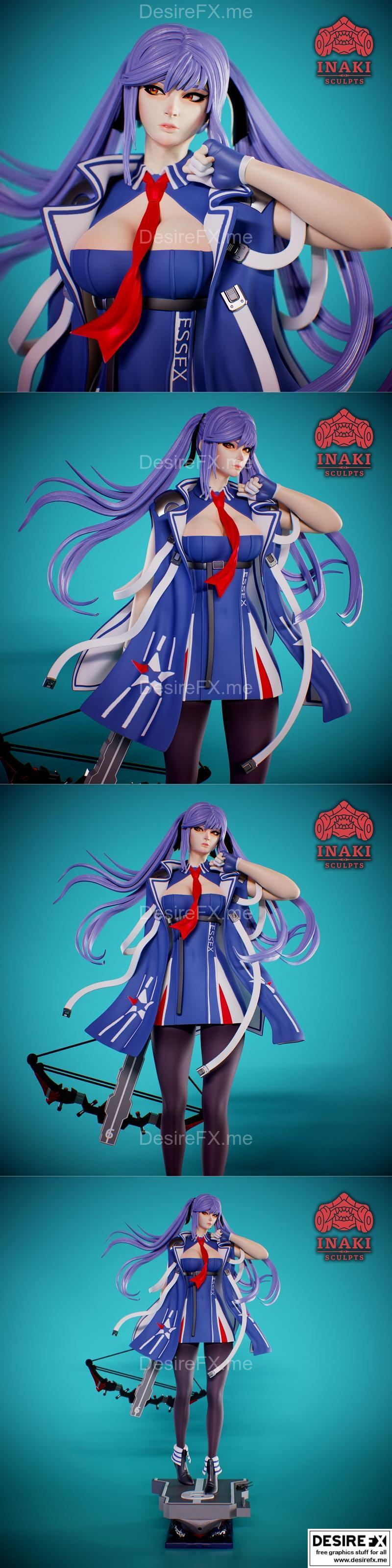 埃塞克斯-动漫游戏角色3D打印模型|Essex – 3D Print Model STL