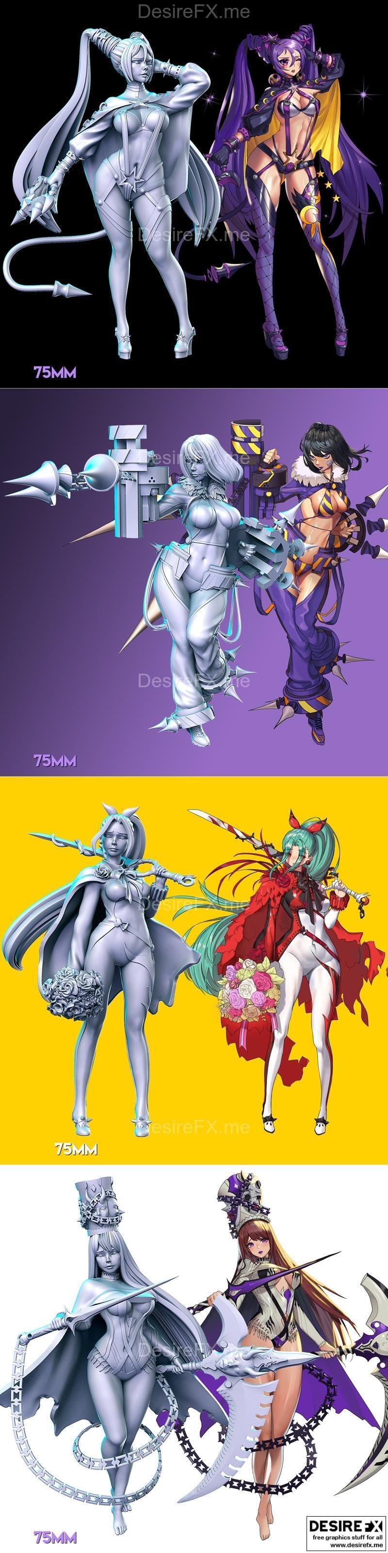 动漫时光套装 - 3D打印模型 STL|Anime Time Pack – 3D Print Model STL