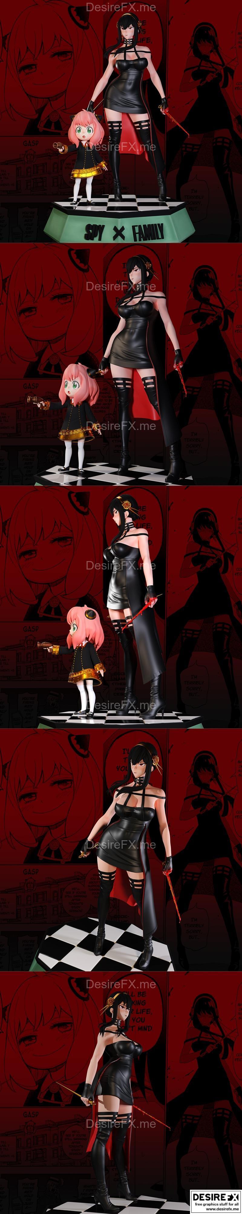 Yor与Anya Forger 3D打印模型|Yor and Anya Forger – 3D Print Model STL