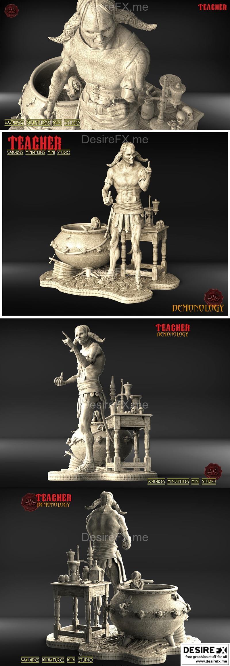 Walades Studio – 动漫游戏角色3D打印模型STL|Walades Studio – Teacher – 3D Print Model STL