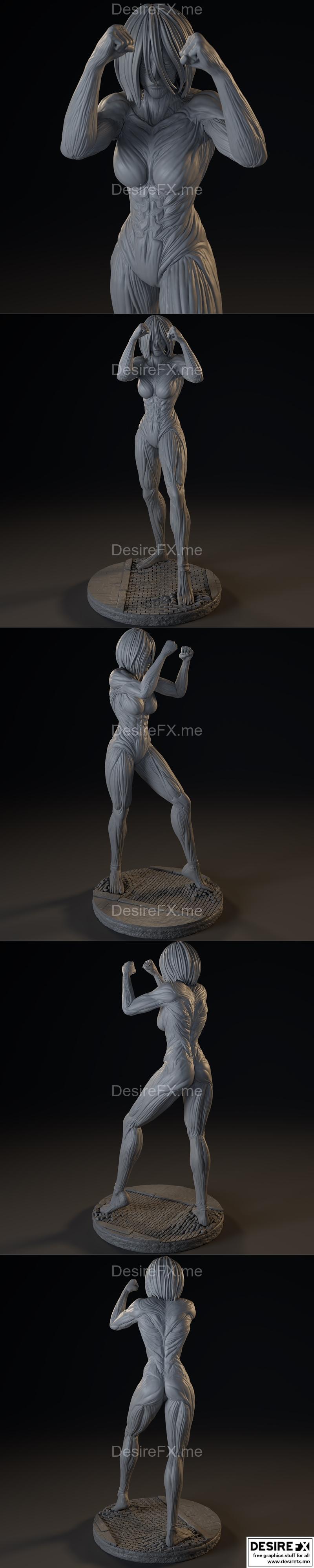 《进击的巨人》安妮3D打印模型 STL|Annie From attack on Titan Shingeki no Kyojin – 3D Print Model STL
