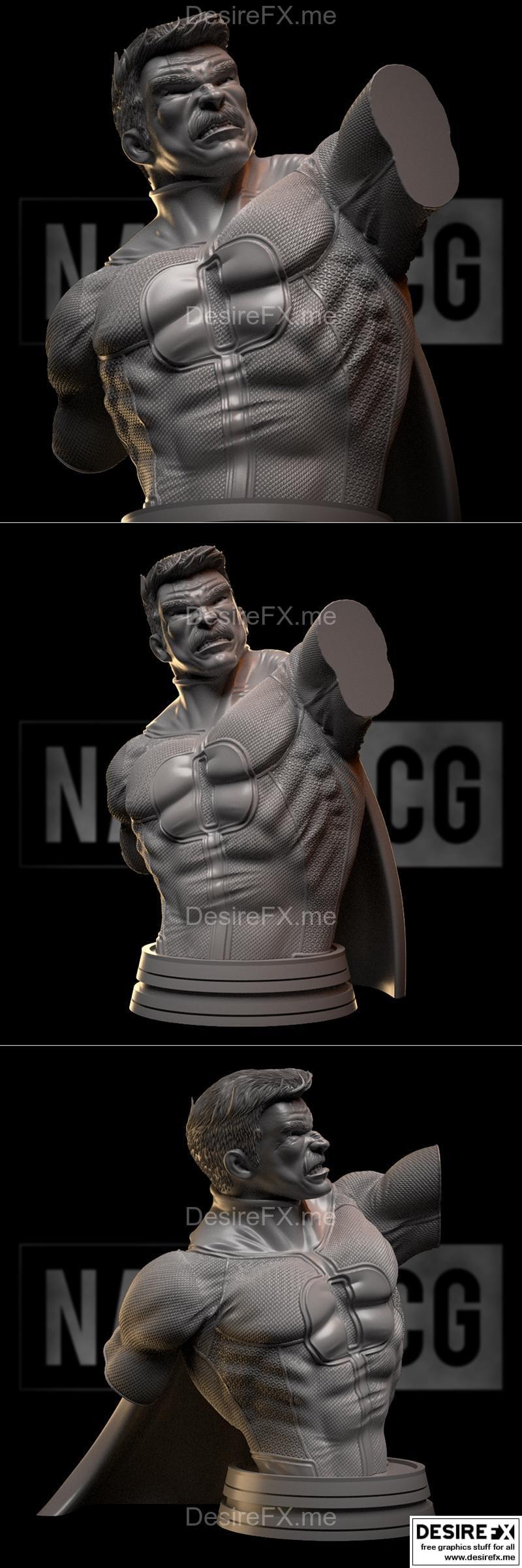 Omniman系列3D打印模型|Omniman Bust – 3D Print Model STL