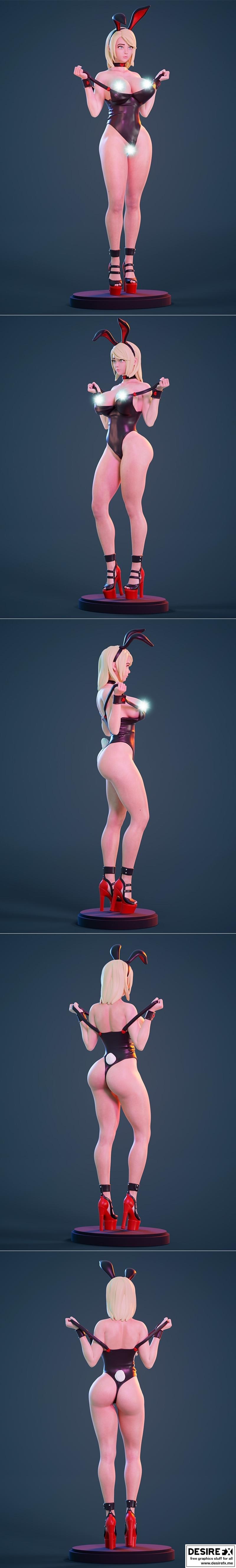 3D打印模型：Bunny Girl F|Bunny Girl – F – 3D Print Model STL