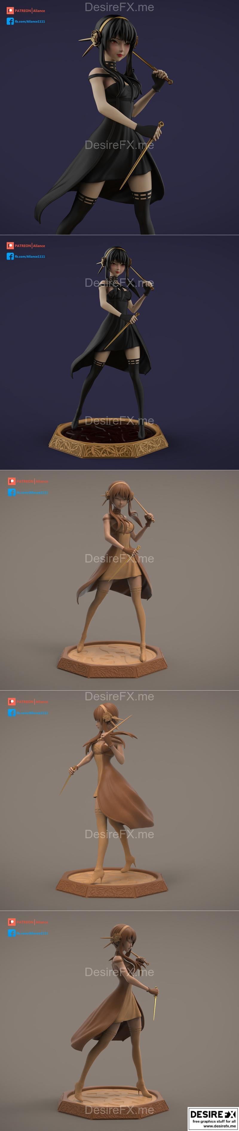Yor Forger - 诡秘家族 - 3D打印模型|Yor Forger – SpyxFamily – 3D Print Model STL